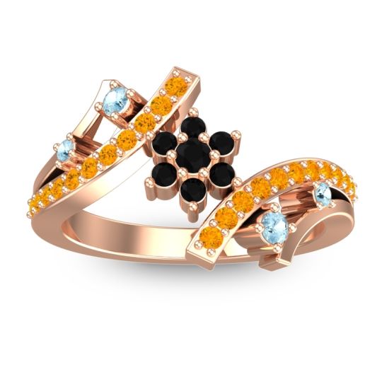 Simple Floral Pave Pippala Ring