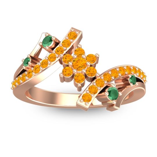 Simple Floral Pave Pippala Ring