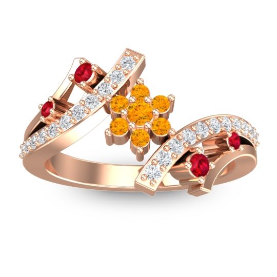 Simple Floral Pave Pippala Ring