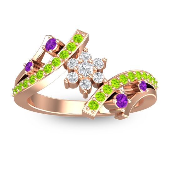 Simple Floral Pave Pippala Ring