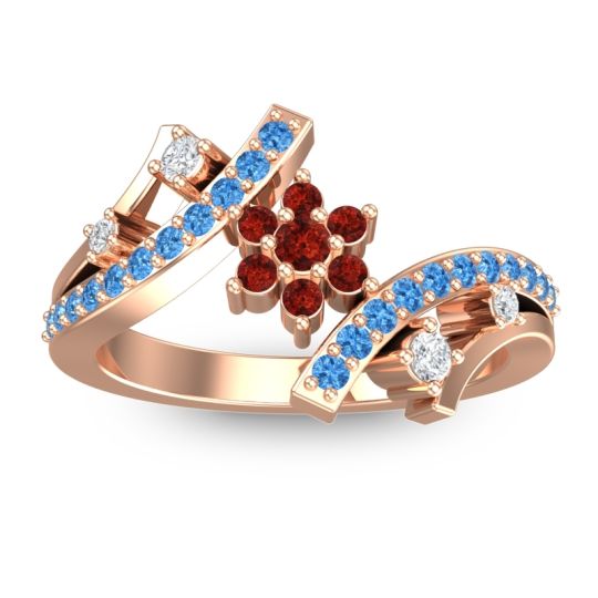 Simple Floral Pave Pippala Ring