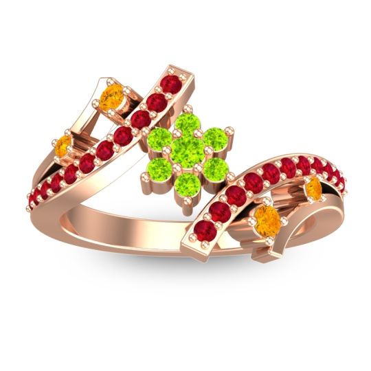 Simple Floral Pave Pippala Ring