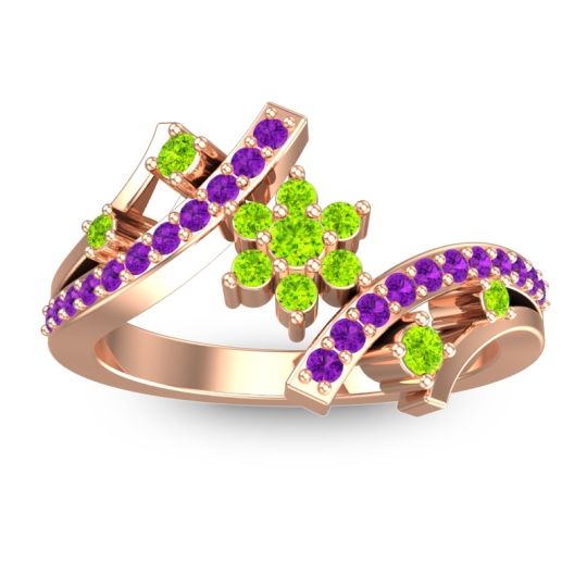 Simple Floral Pave Pippala Ring