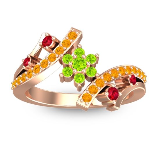 Simple Floral Pave Pippala Ring