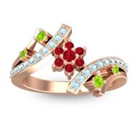 Simple Floral Pave Pippala Ring