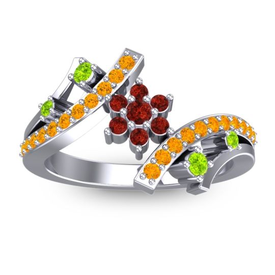 Simple Floral Pave Pippala Ring