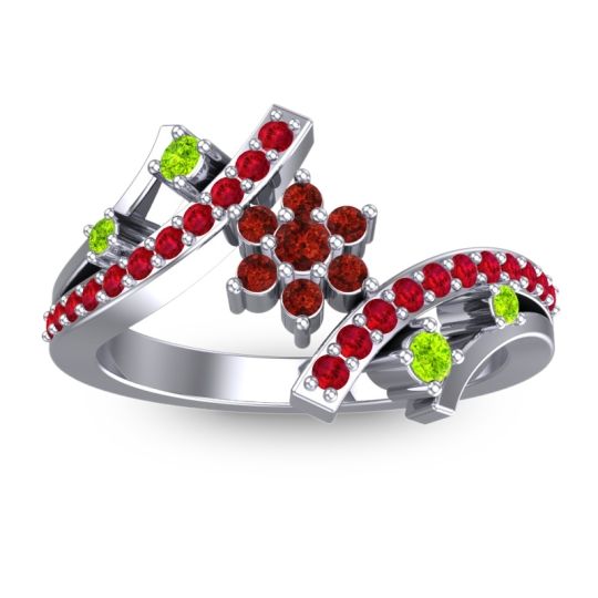 Simple Floral Pave Pippala Ring