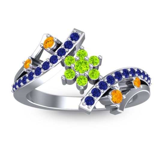 Simple Floral Pave Pippala Ring