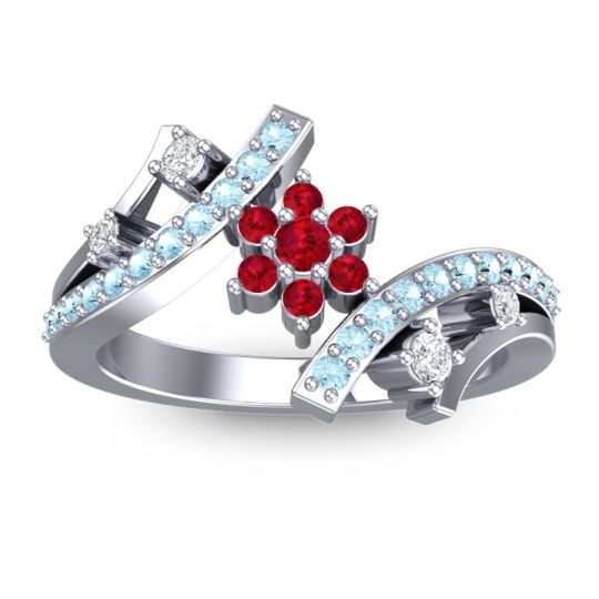 Simple Floral Pave Pippala Ring