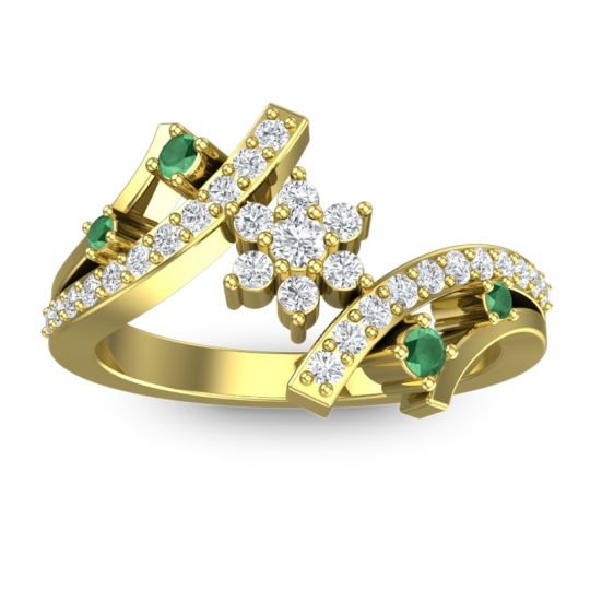 Simple Floral Pave Pippala Ring