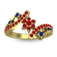 Simple Floral Pave Pippala Ring