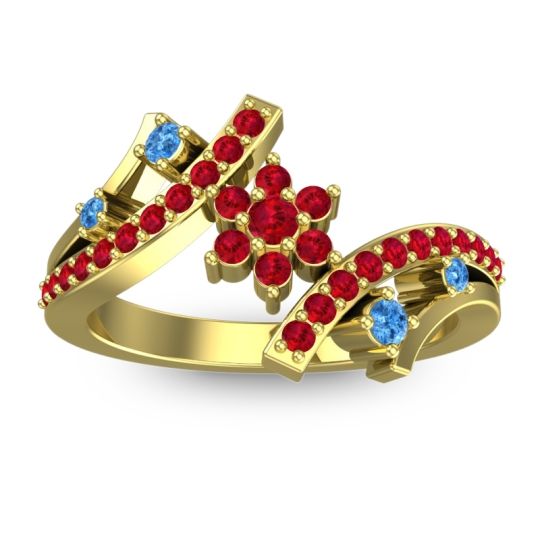 Simple Floral Pave Pippala Ring