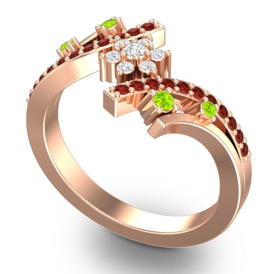 Simple Floral Pave Pippala Ring