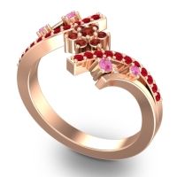 Simple Floral Pave Pippala Ring