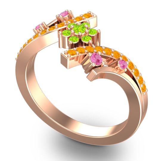 Simple Floral Pave Pippala Ring