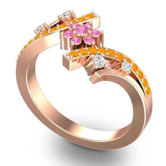 Simple Floral Pave Pippala Ring