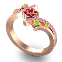 Simple Floral Pave Pippala Ring