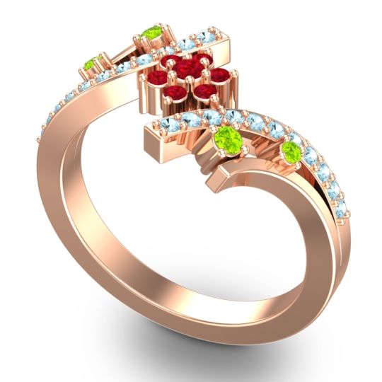 Simple Floral Pave Pippala Ring