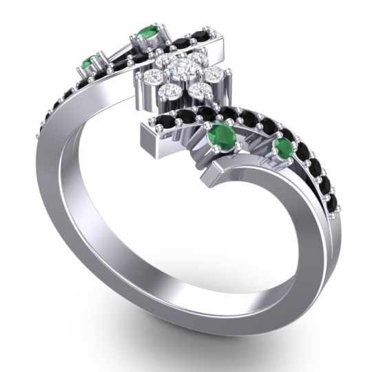 Simple Floral Pave Pippala Ring