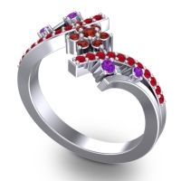 Simple Floral Pave Pippala Ring