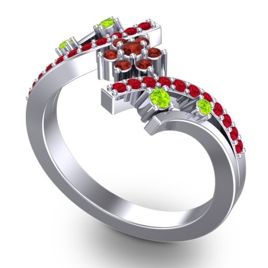 Simple Floral Pave Pippala Ring