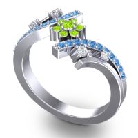 Simple Floral Pave Pippala Ring