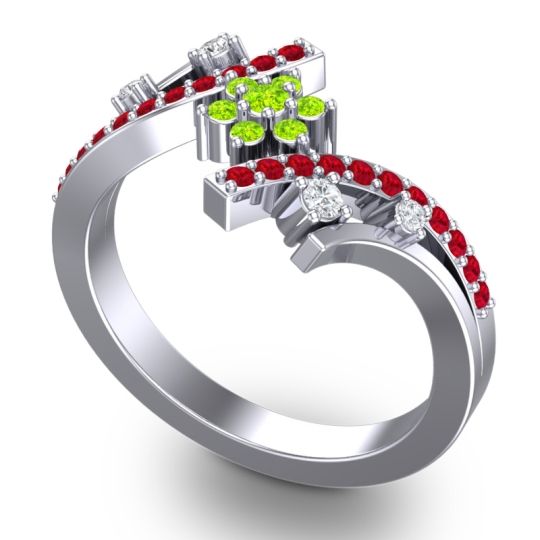 Simple Floral Pave Pippala Ring