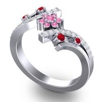 Simple Floral Pave Pippala Ring