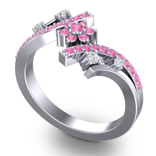 Simple Floral Pave Pippala Ring