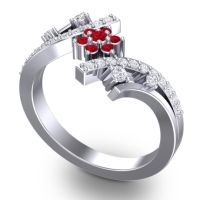 Simple Floral Pave Pippala Ring