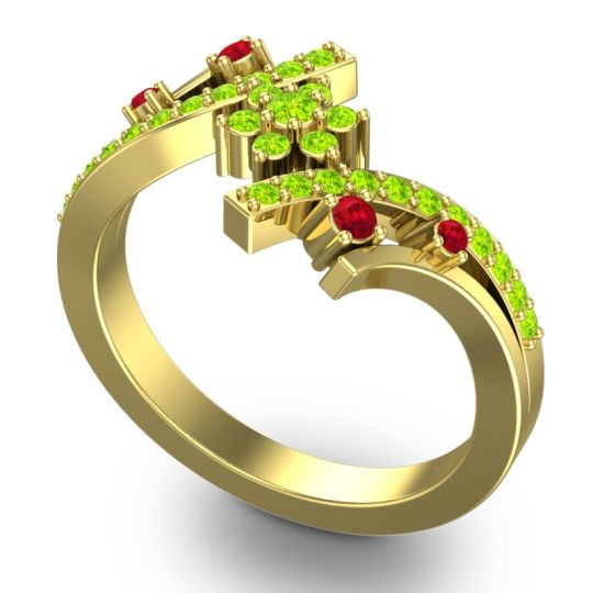 Simple Floral Pave Pippala Ring