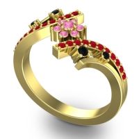 Simple Floral Pave Pippala Ring