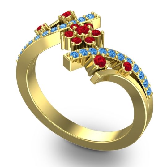 Simple Floral Pave Pippala Ring