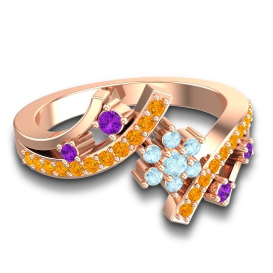 Simple Floral Pave Pippala Ring