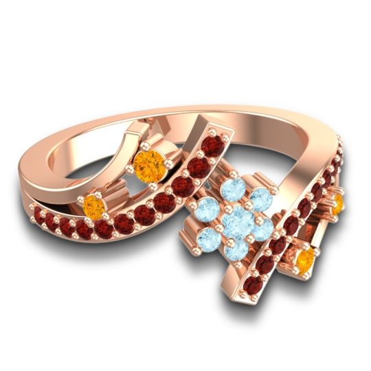 Simple Floral Pave Pippala Ring