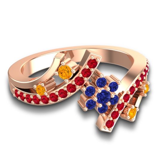 Simple Floral Pave Pippala Ring