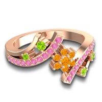 Simple Floral Pave Pippala Ring