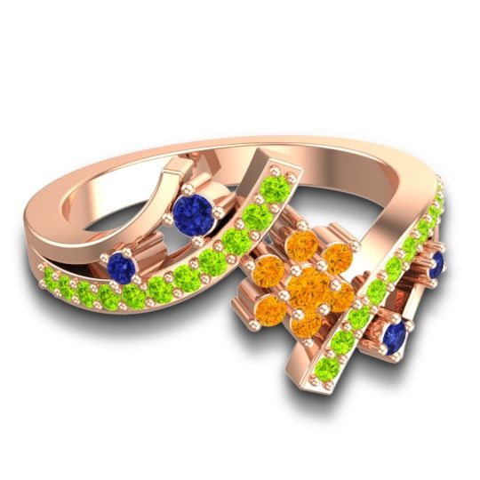 Simple Floral Pave Pippala Ring