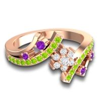 Simple Floral Pave Pippala Ring