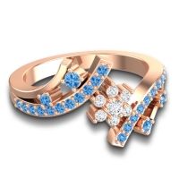 Simple Floral Pave Pippala Ring