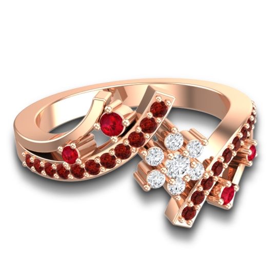 Simple Floral Pave Pippala Ring