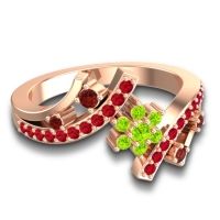 Simple Floral Pave Pippala Ring