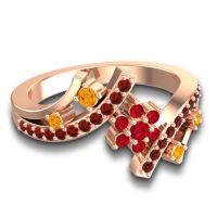 Simple Floral Pave Pippala Ring