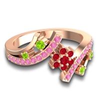 Simple Floral Pave Pippala Ring