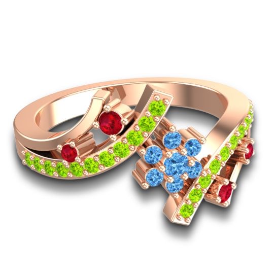 Simple Floral Pave Pippala Ring