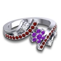 Simple Floral Pave Pippala Ring