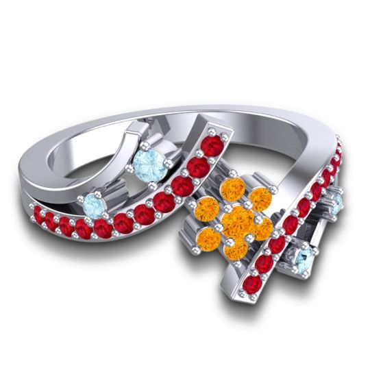 Simple Floral Pave Pippala Ring