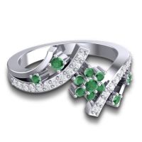 Simple Floral Pave Pippala Ring