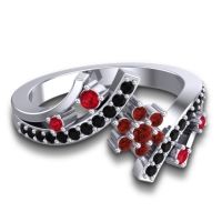 Simple Floral Pave Pippala Ring