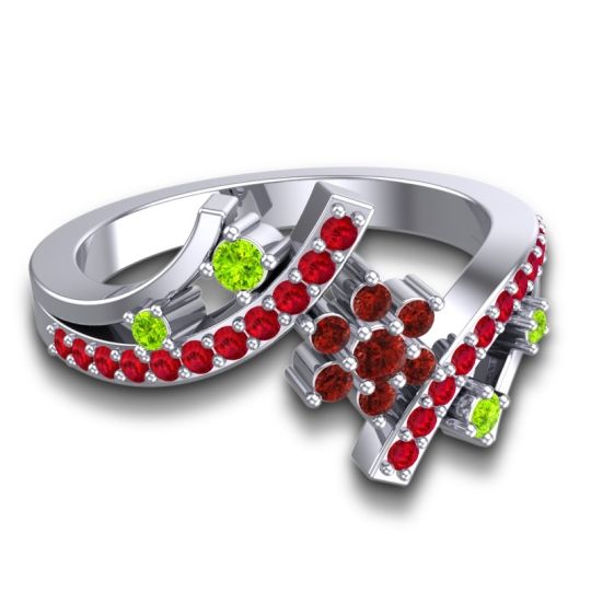 Simple Floral Pave Pippala Ring